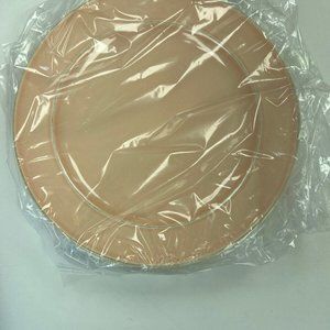 Pottery Barn Set of 4 Cabana Melamine dinner Plates - Shell Pink